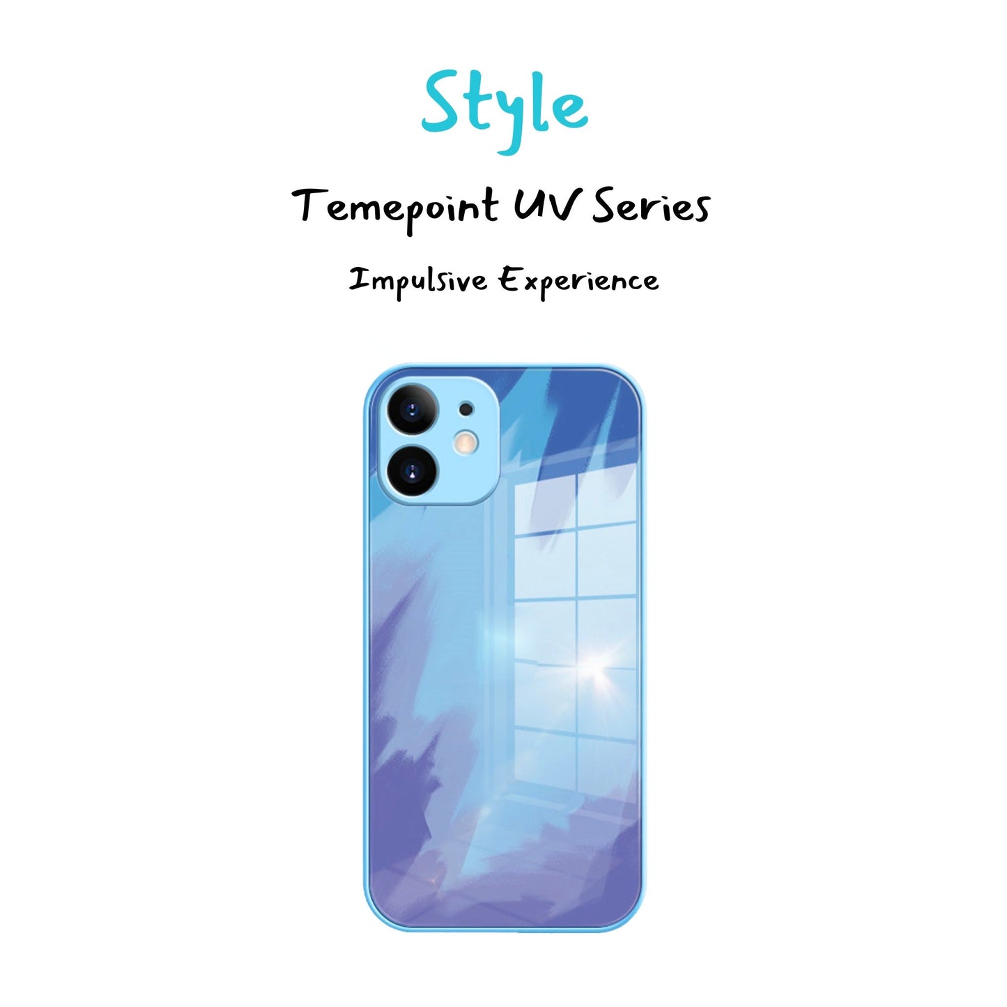 Temepoint Tempered Liquid Thin Glass iPhone Case with Lens protection Style 2-0