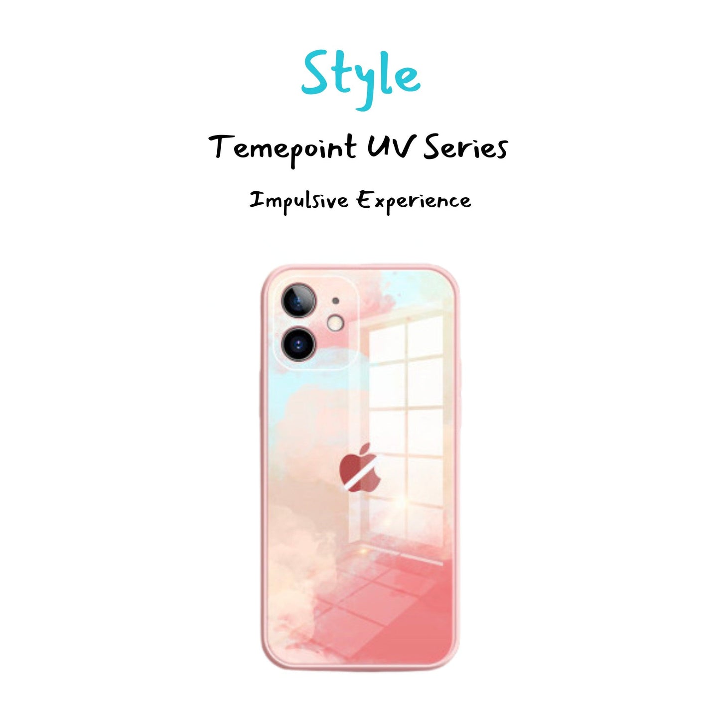 Temepoint Tempered Liquid Thin Glass iPhone Case with Lens protection Style 2-5