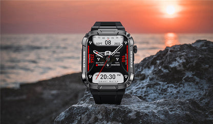 Military Smart Watch, 1.85-Inch Touch Screen Tactical Smartwatch with Text and Call, Heart Rate, Blood Oxygen, and Activity Trackers-4