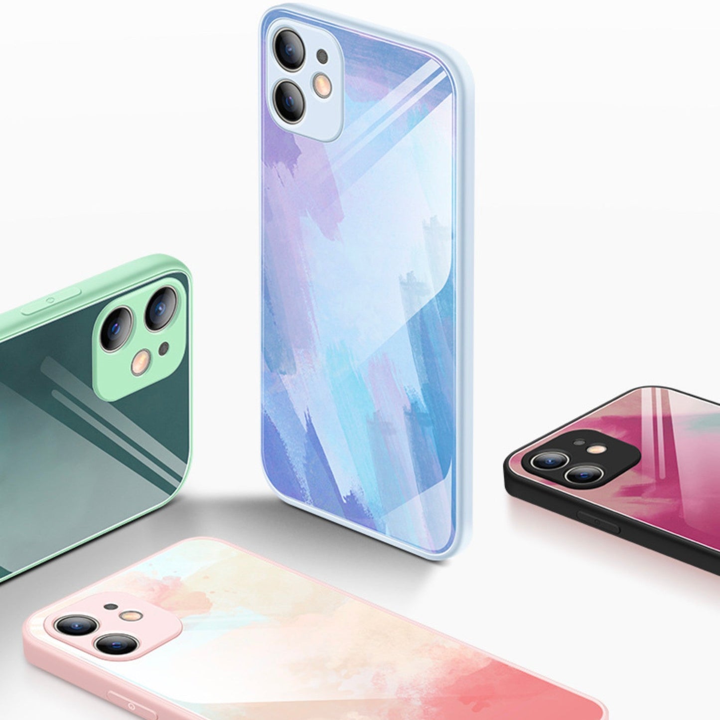 Temepoint Tempered Liquid Thin Glass iPhone Case with Lens protection Style 2-1