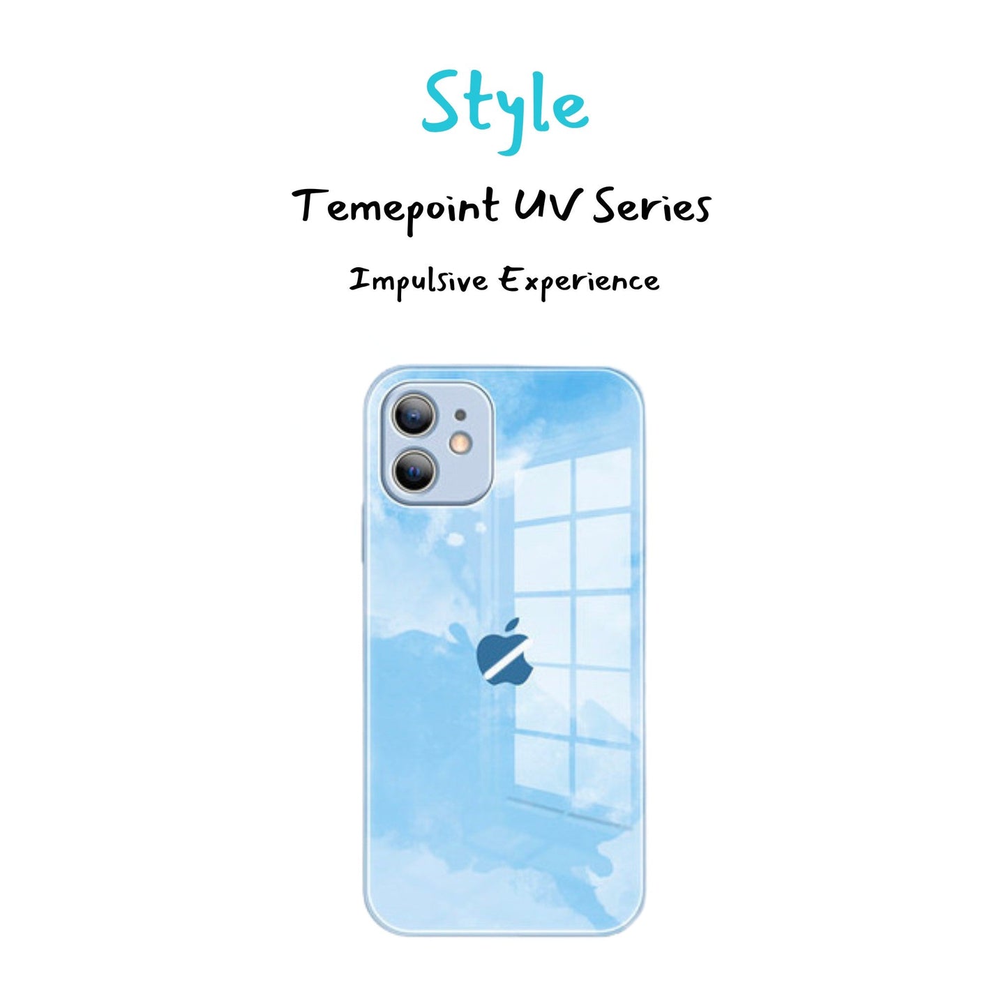 Temepoint Tempered Liquid Thin Glass iPhone Case with Lens protection Style 2-2