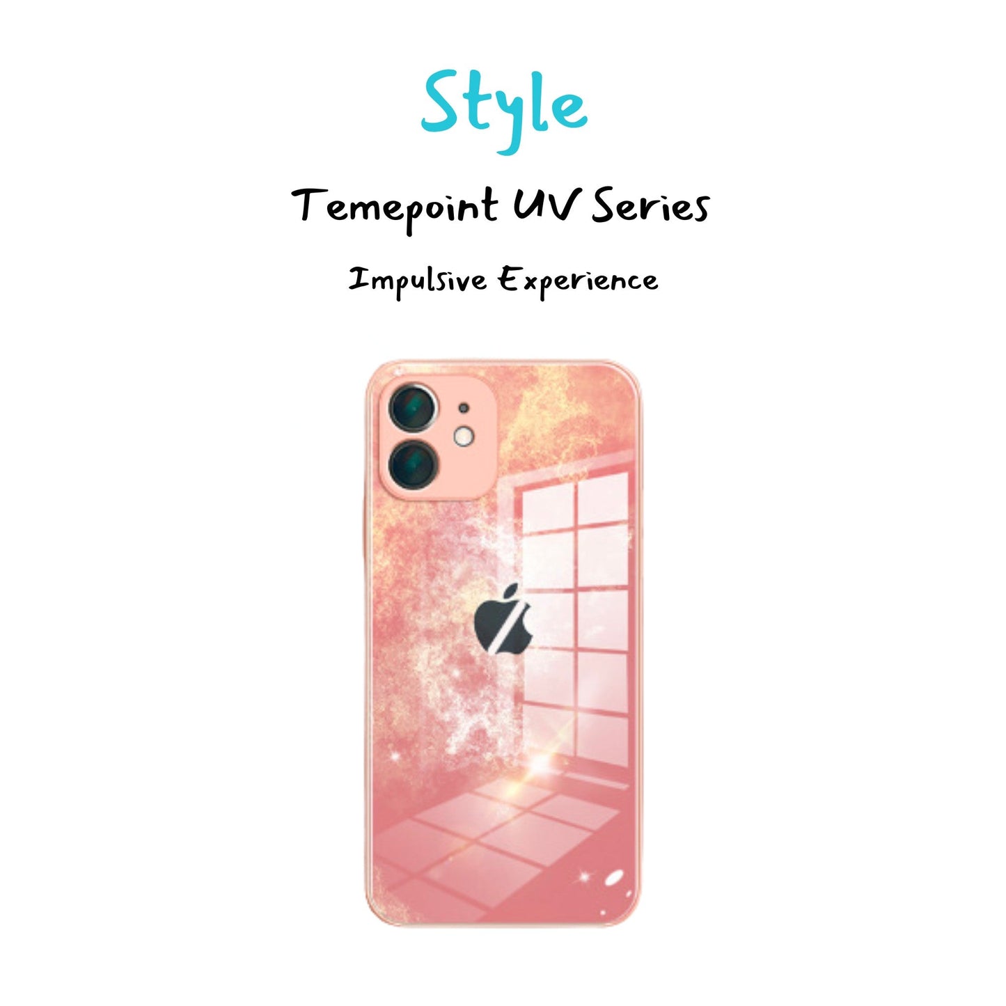 Temepoint Tempered Liquid Thin Glass iPhone Case with Lens protection Style 2-6